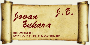 Jovan Bukara vizit kartica